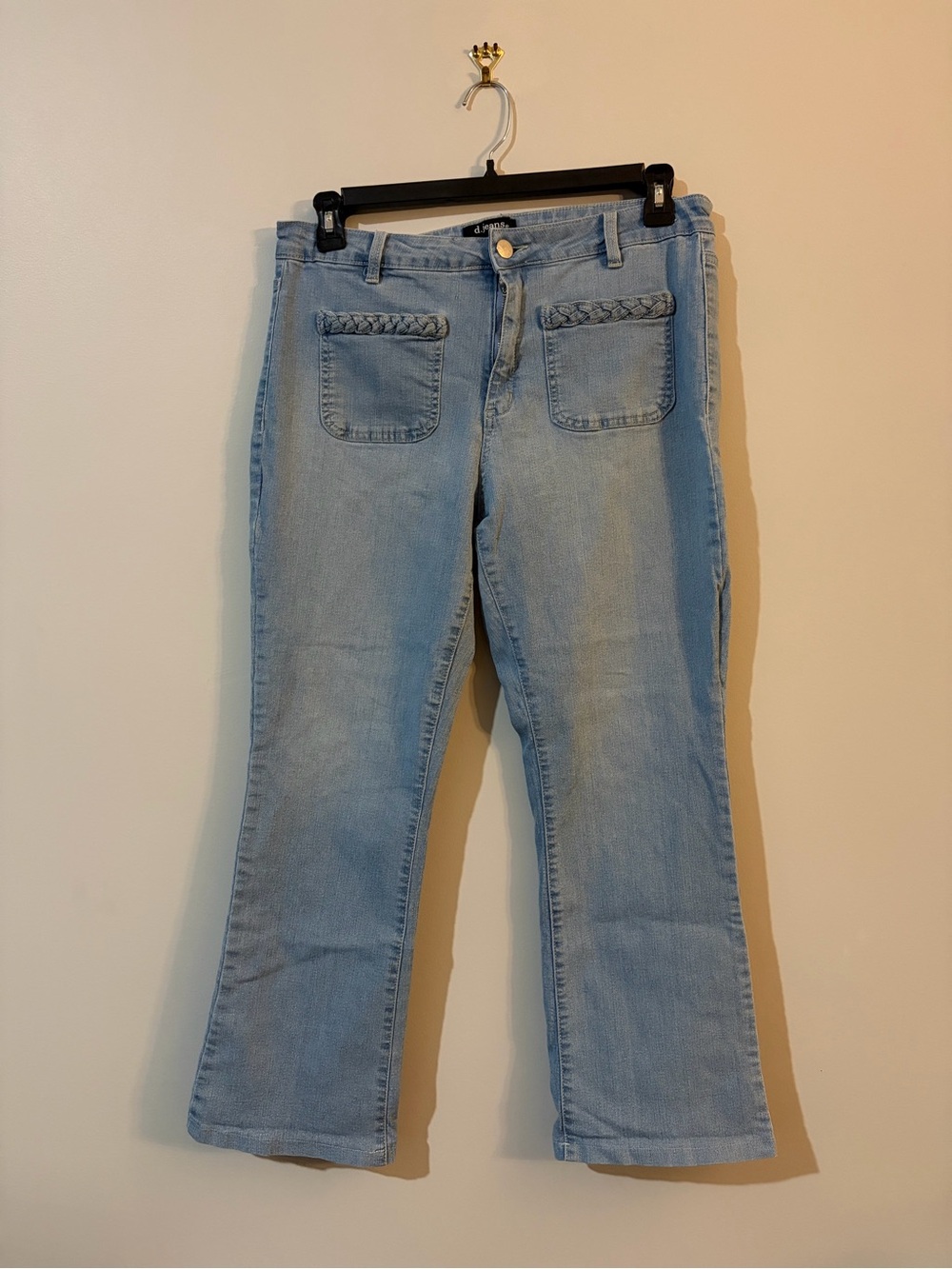 D. jeans Light Blue Women's Braided Pocket Jeans